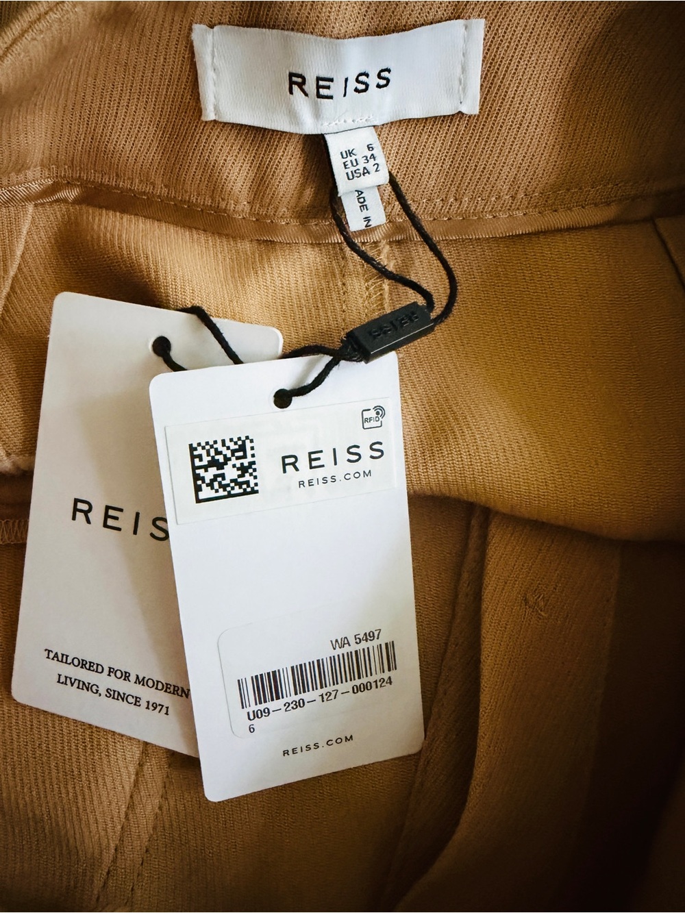 NWT REISS Dani Belted Slip Skirt Camel Size US 2/UK 6 - Picture 4 of 13